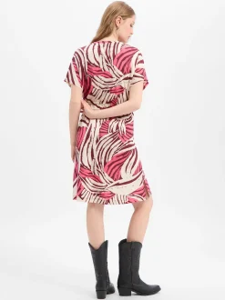 s.Oliver Damen Jerseykleid in sand pink - Länge: mittel