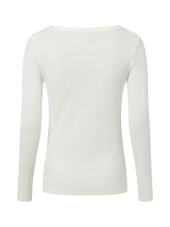 s.Oliver Damen Langarmshirt in ecru - Ausschnitt: U-Boot