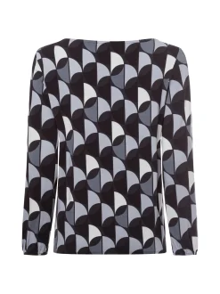 s.Oliver Damen Langarmshirt in anthrazit schwarz