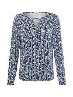 s.Oliver Damen Langarmshirt in hellblau marine