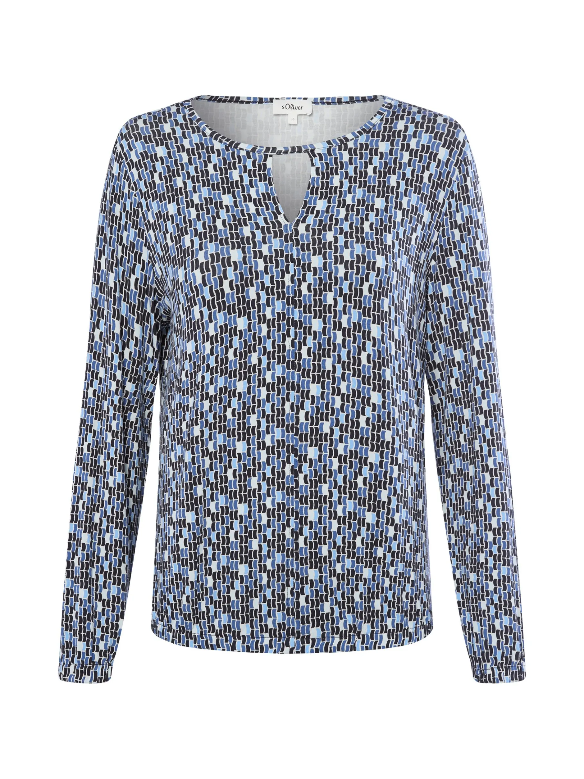 s.Oliver Damen Langarmshirt in hellblau marine