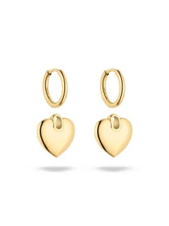 s.Oliver Damen Ohrringe - Chunky Heart in gold