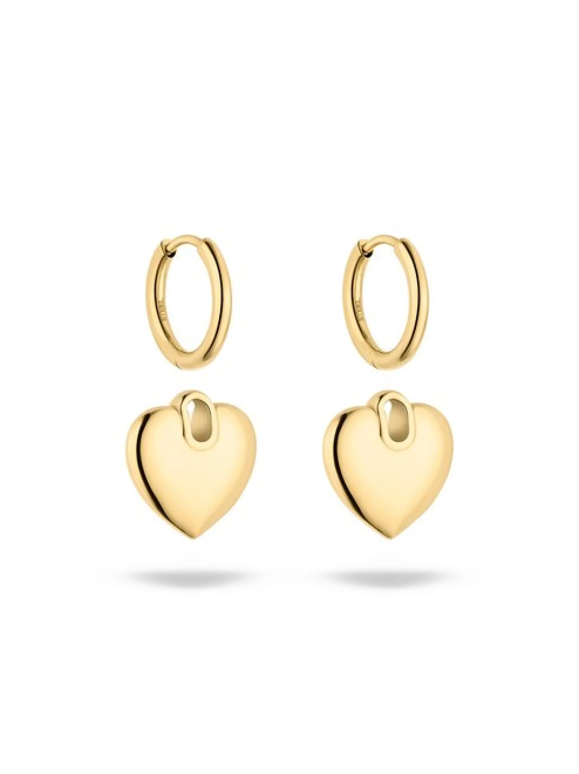 s.Oliver Damen Ohrringe - Chunky Heart in gold