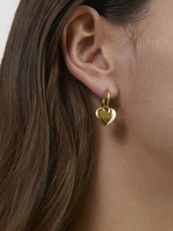s.Oliver Damen Ohrringe - Chunky Heart in gold