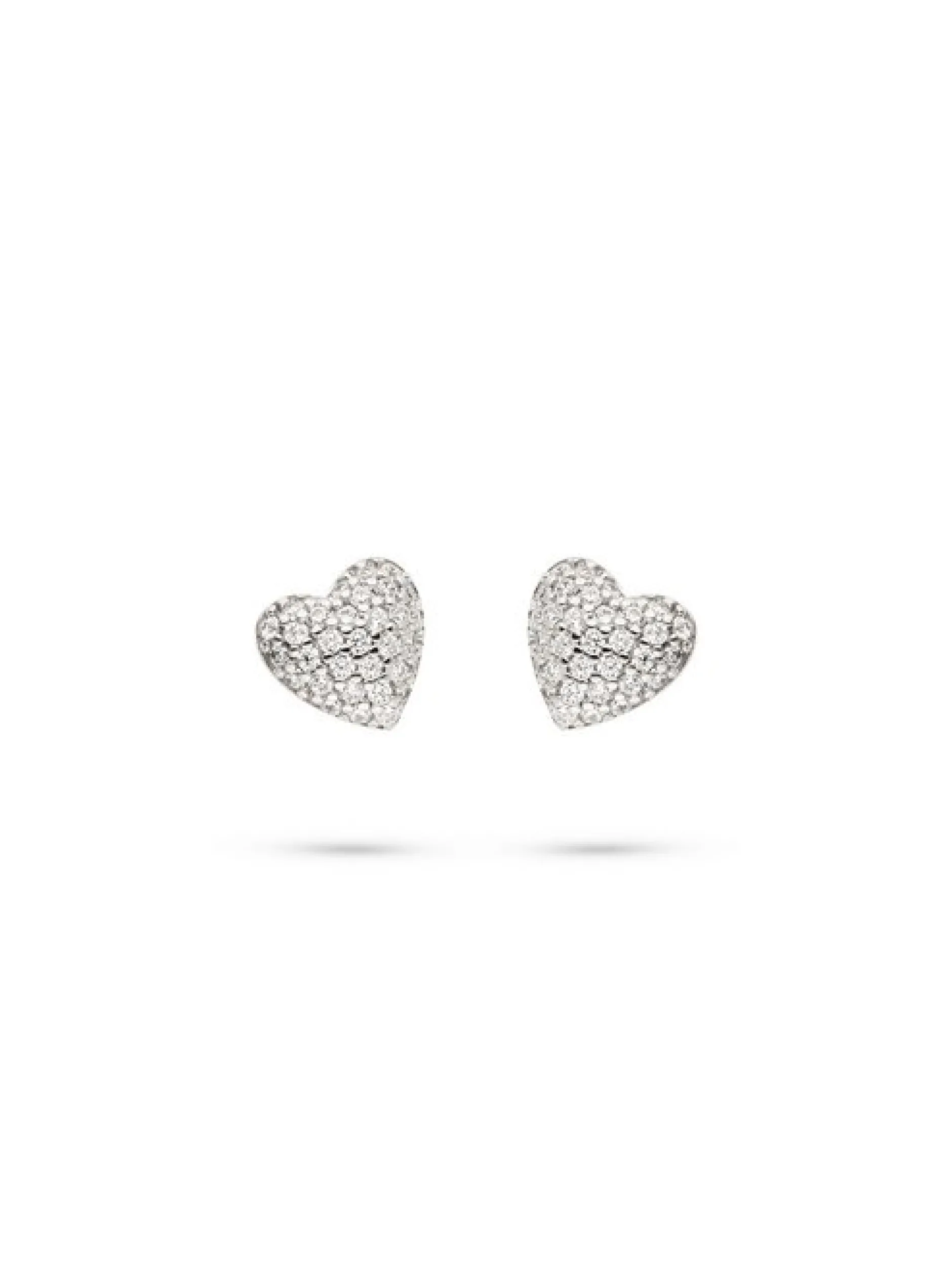 s.Oliver Damen Ohrstecker - Glitter Heart in silber