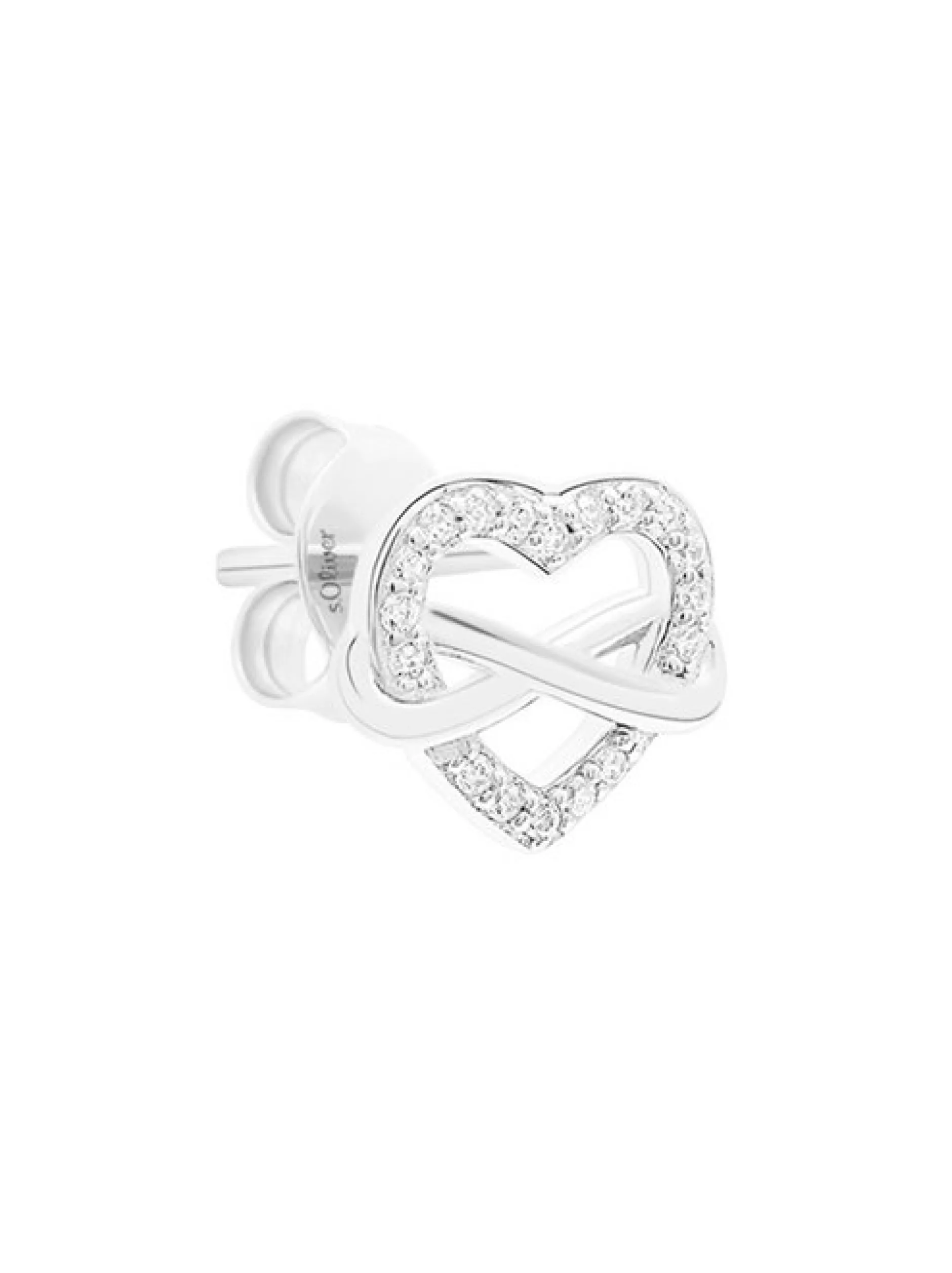 s.Oliver Damen Ohrstecker - Infinity Heart in silber