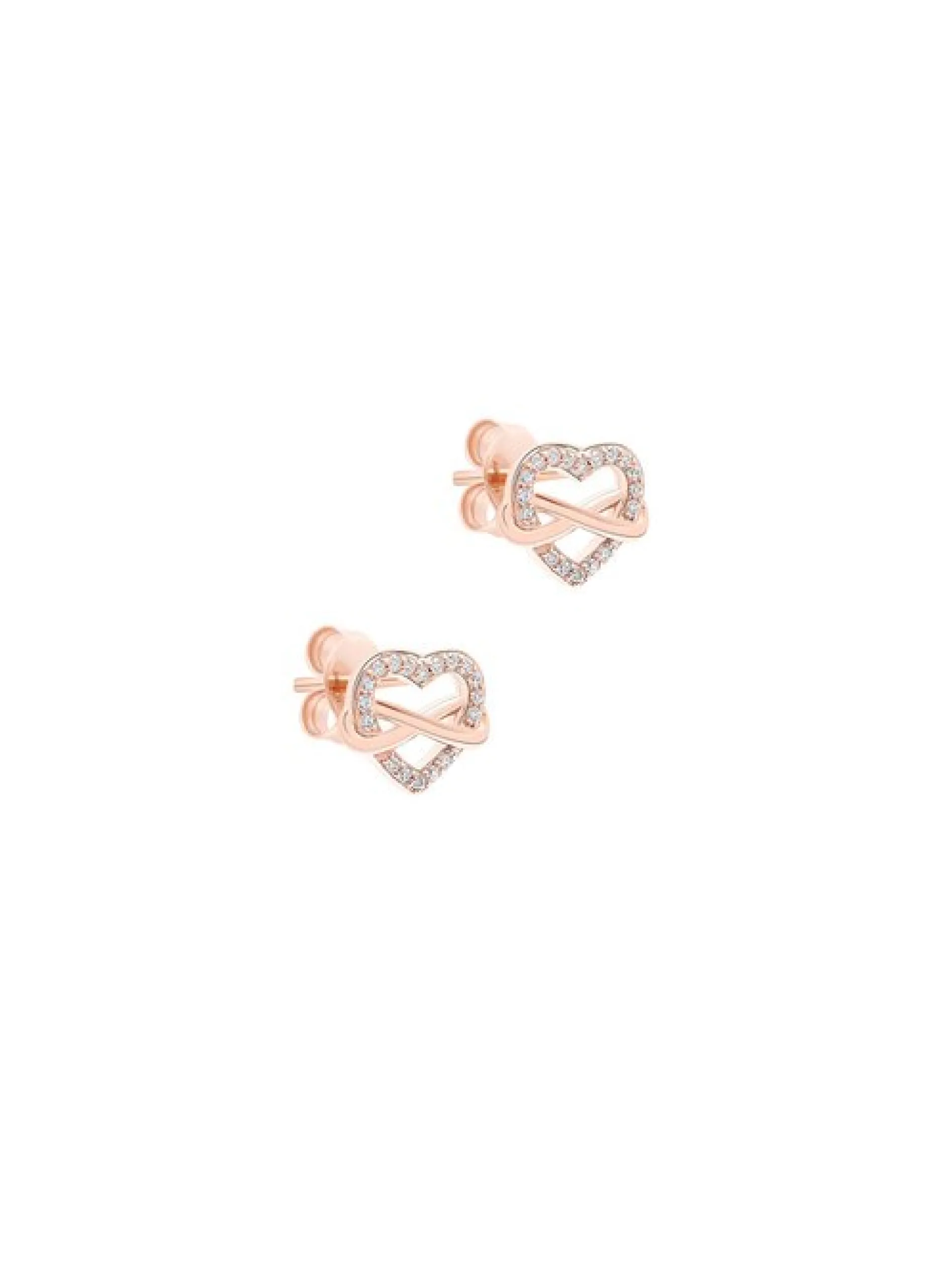 s.Oliver Damen Ohrstecker - Infinity Heart in roségold