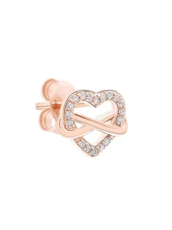 s.Oliver Damen Ohrstecker - Infinity Heart in roségold