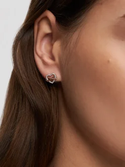 s.Oliver Damen Ohrstecker - Infinity Heart in roségold