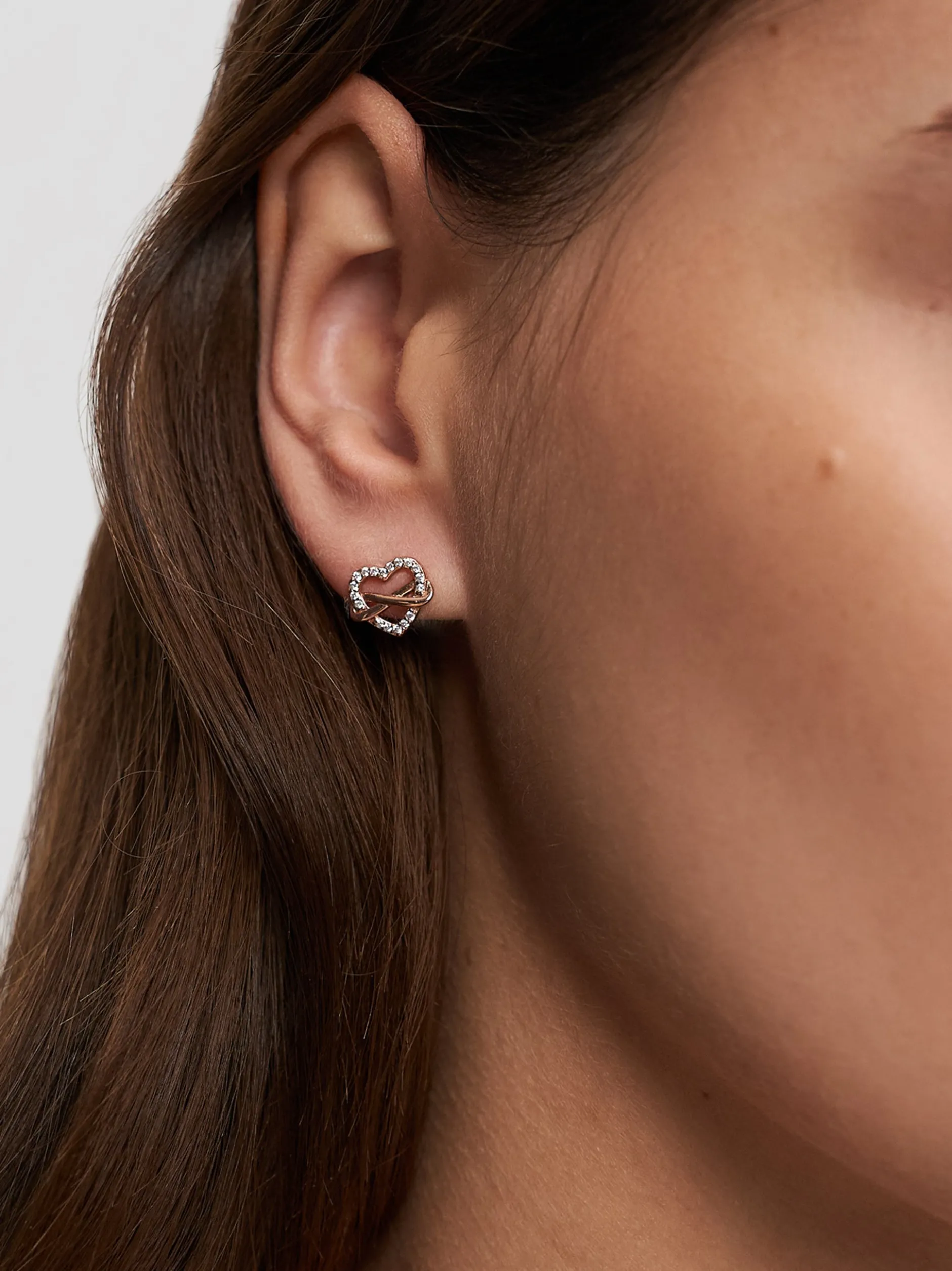 s.Oliver Damen Ohrstecker - Infinity Heart in roségold