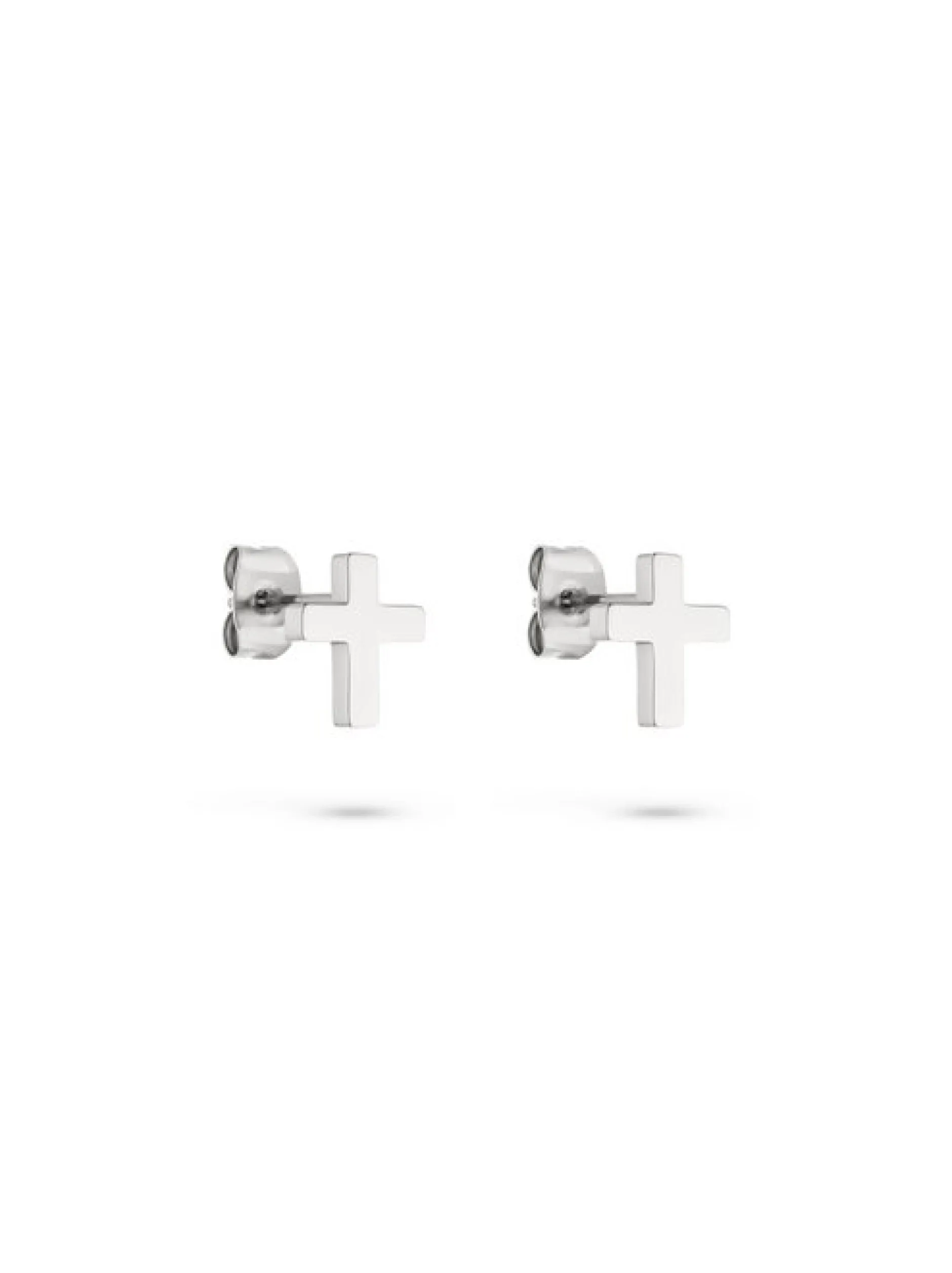 s.Oliver Damen Ohrstecker - Modern Cross in silber