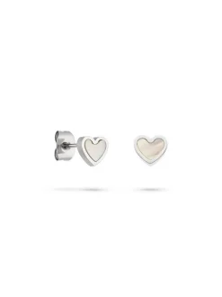 s.Oliver Damen Ohrstecker - Pearl Heart in silber