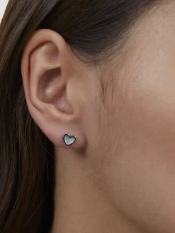 s.Oliver Damen Ohrstecker - Pearl Heart in silber