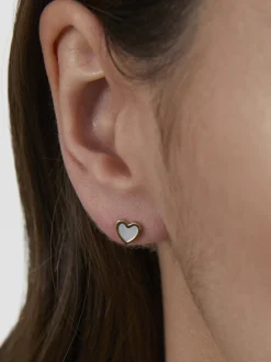 s.Oliver Damen Ohrstecker - Pearl Heart in gold
