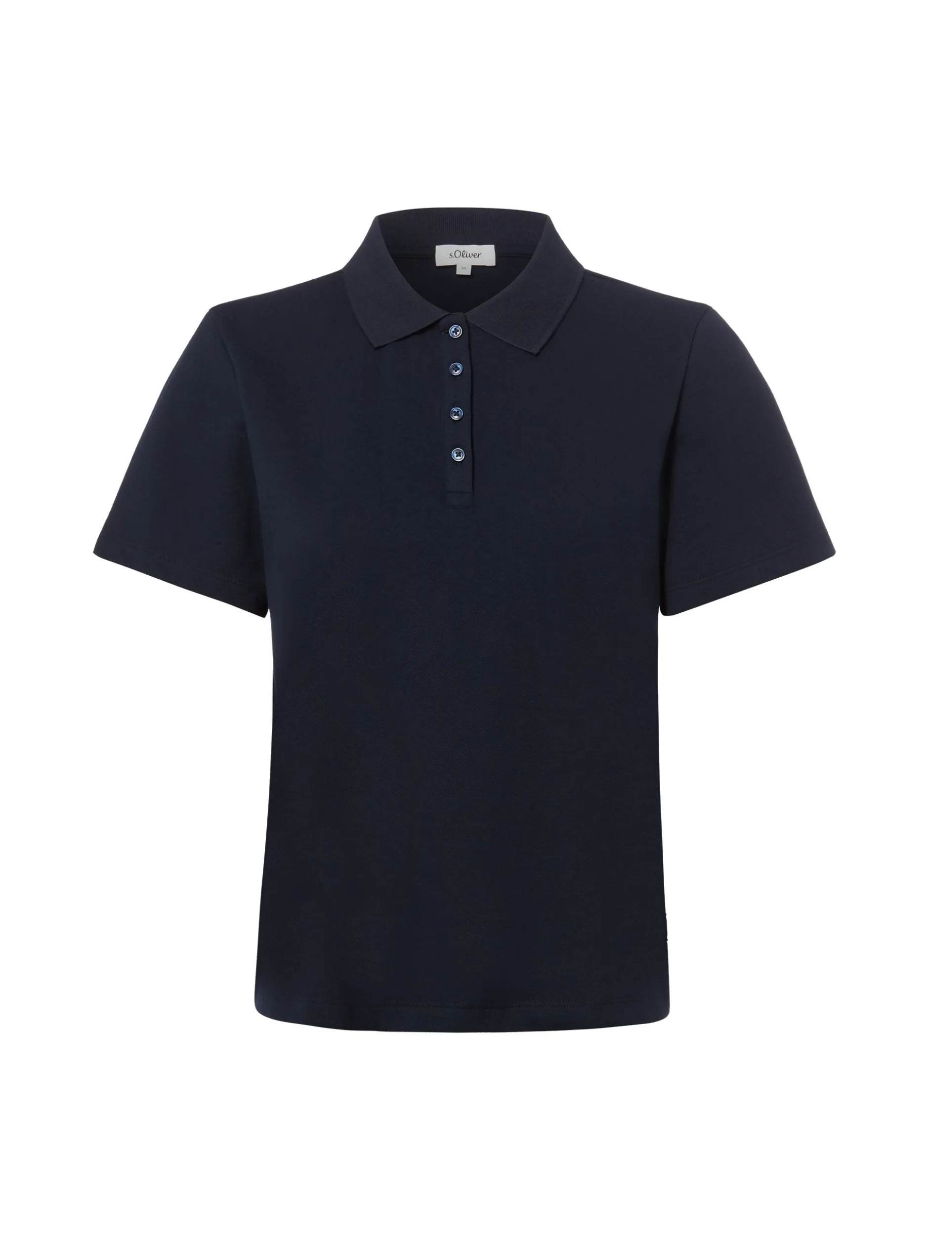 s.Oliver Damen Poloshirt in marine - Ärmel: kurzarm