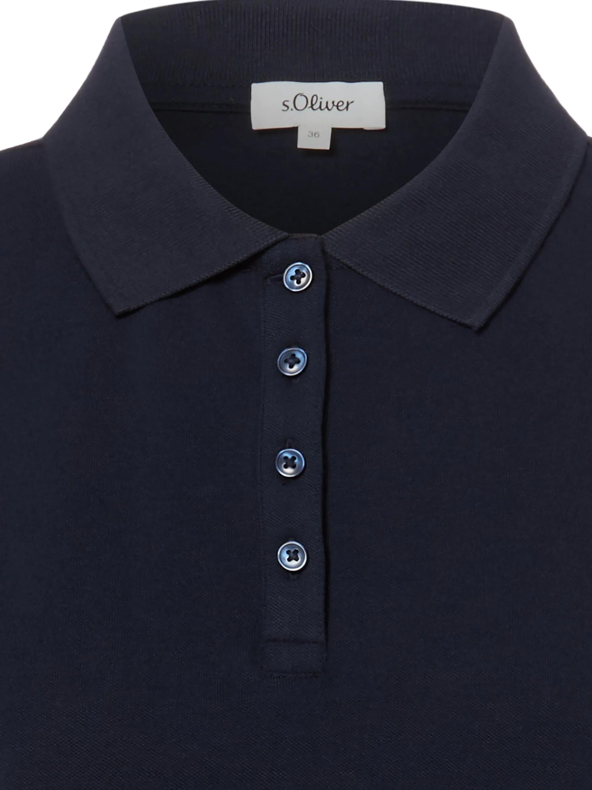 s.Oliver Damen Poloshirt in marine - Ärmel: kurzarm