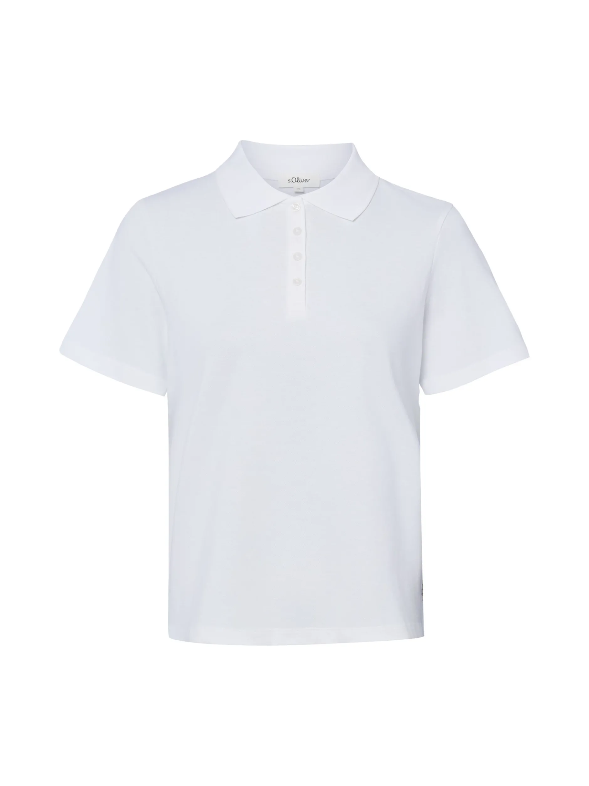 s.Oliver Damen Poloshirt in weiß - Ärmel: kurzarm
