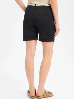s.Oliver Damen Shorts in schwarz - Länge: kurz