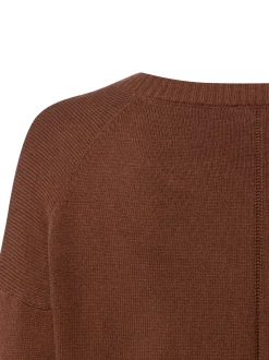 s.Oliver Damen Strickpullover mit Wolle in mocca