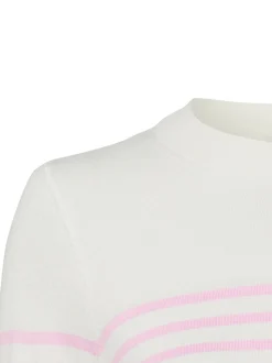 s.Oliver Damen Strickpullover in weiß rosa