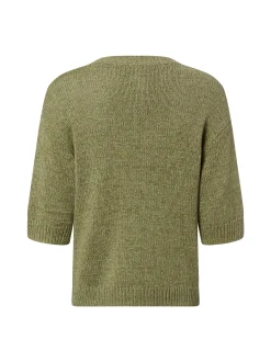 s.Oliver Damen Strickshirt in khaki - Ärmel: Halbarm