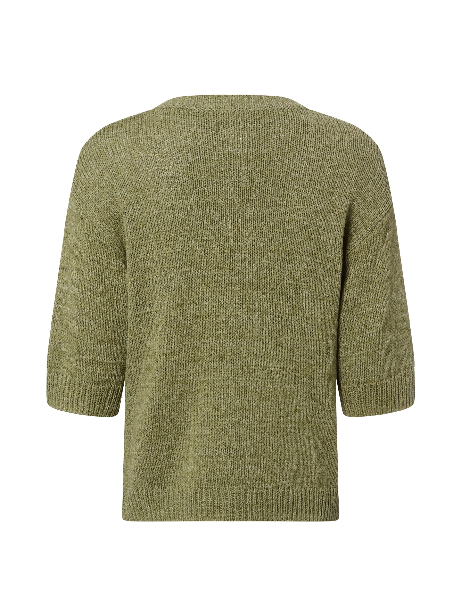 s.Oliver Damen Strickshirt in khaki - Ärmel: Halbarm