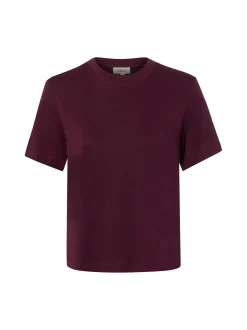 s.Oliver Damen T-Shirt in aubergine - Ärmel: kurzarm
