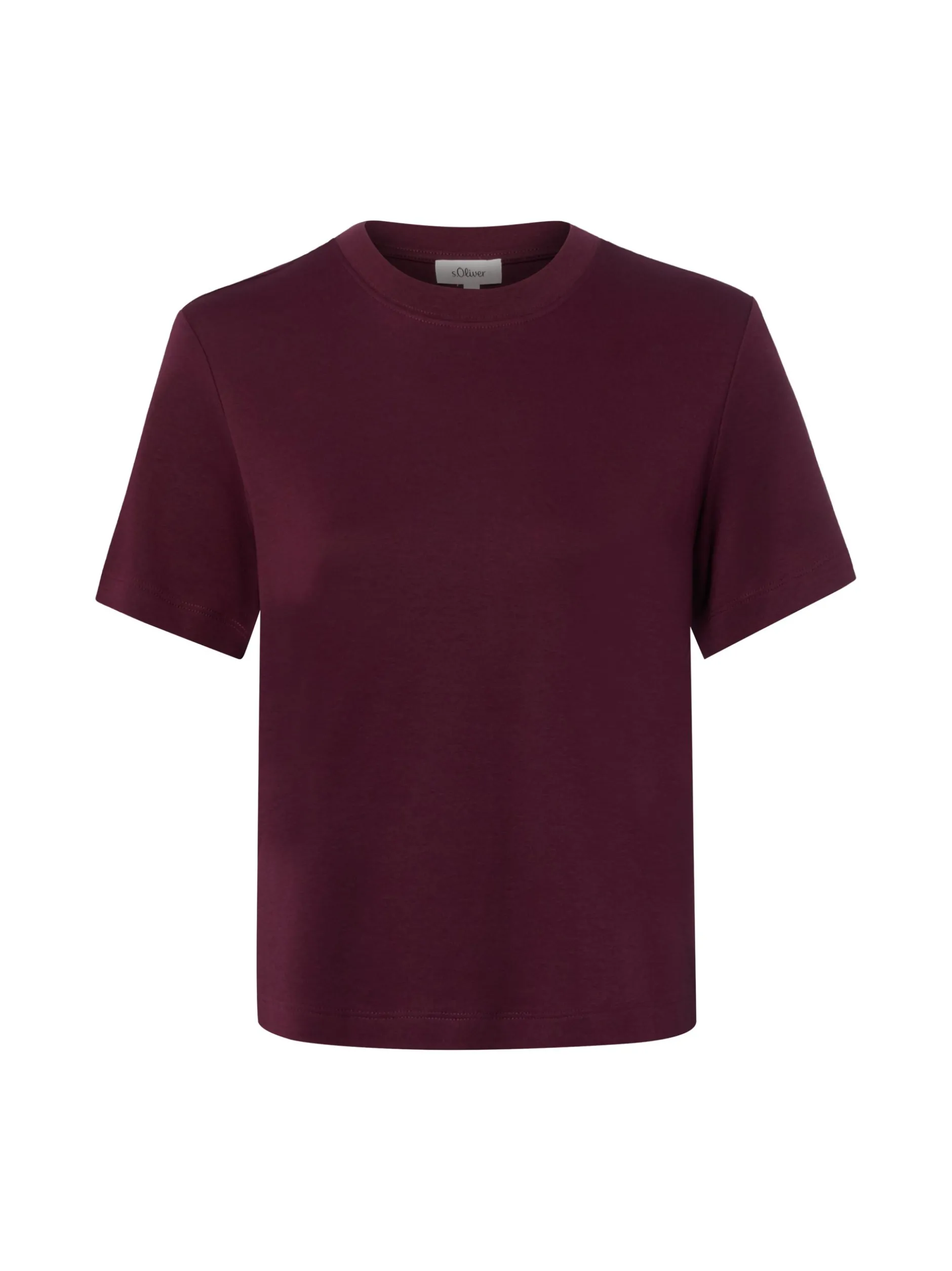s.Oliver Damen T-Shirt in aubergine - Ärmel: kurzarm
