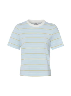 s.Oliver Damen T-Shirt in hellblau grün - Ärmel: kurzarm