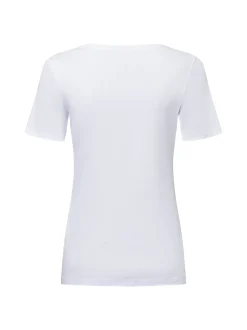 s.Oliver Damen T-Shirt in weiß - Ärmel: kurzarm