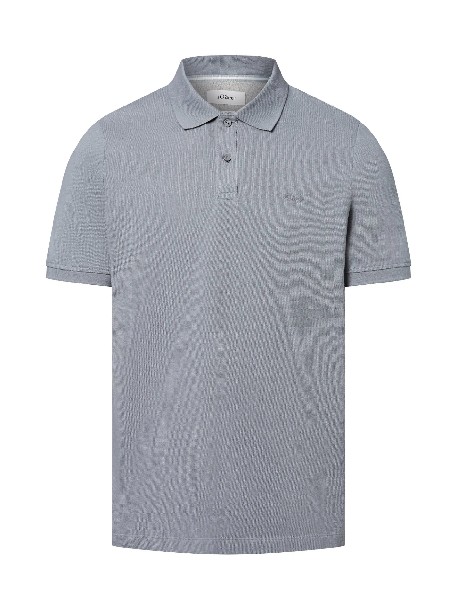 s.Oliver Herren Poloshirt in hellgrau - Ärmel: kurzarm