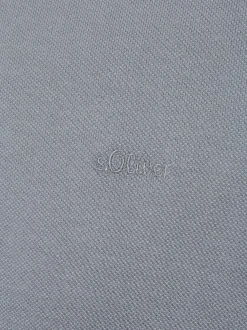 s.Oliver Herren Poloshirt in hellgrau - Ärmel: kurzarm