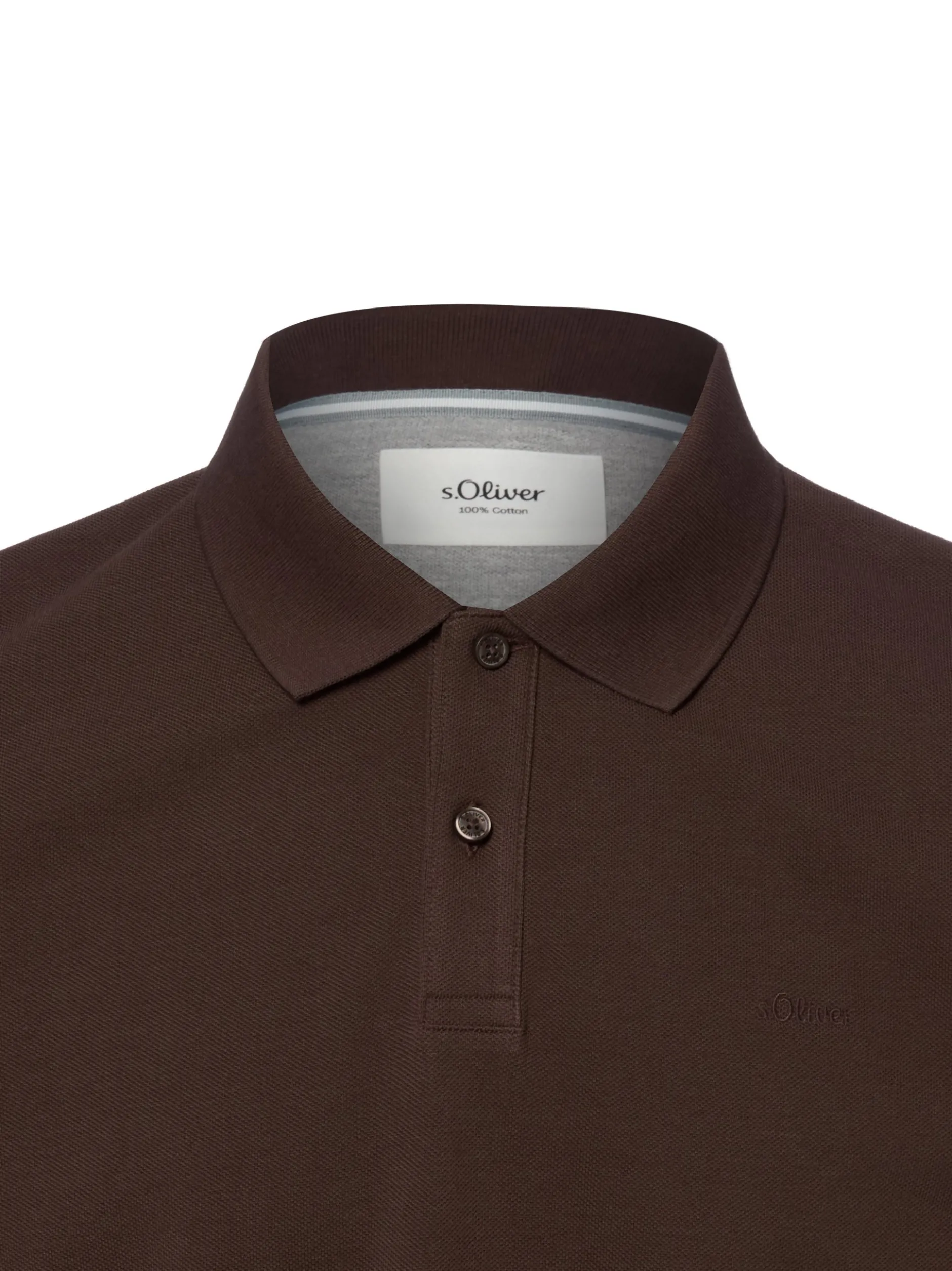 s.Oliver Herren Poloshirt in schoko - Ärmel: kurzarm