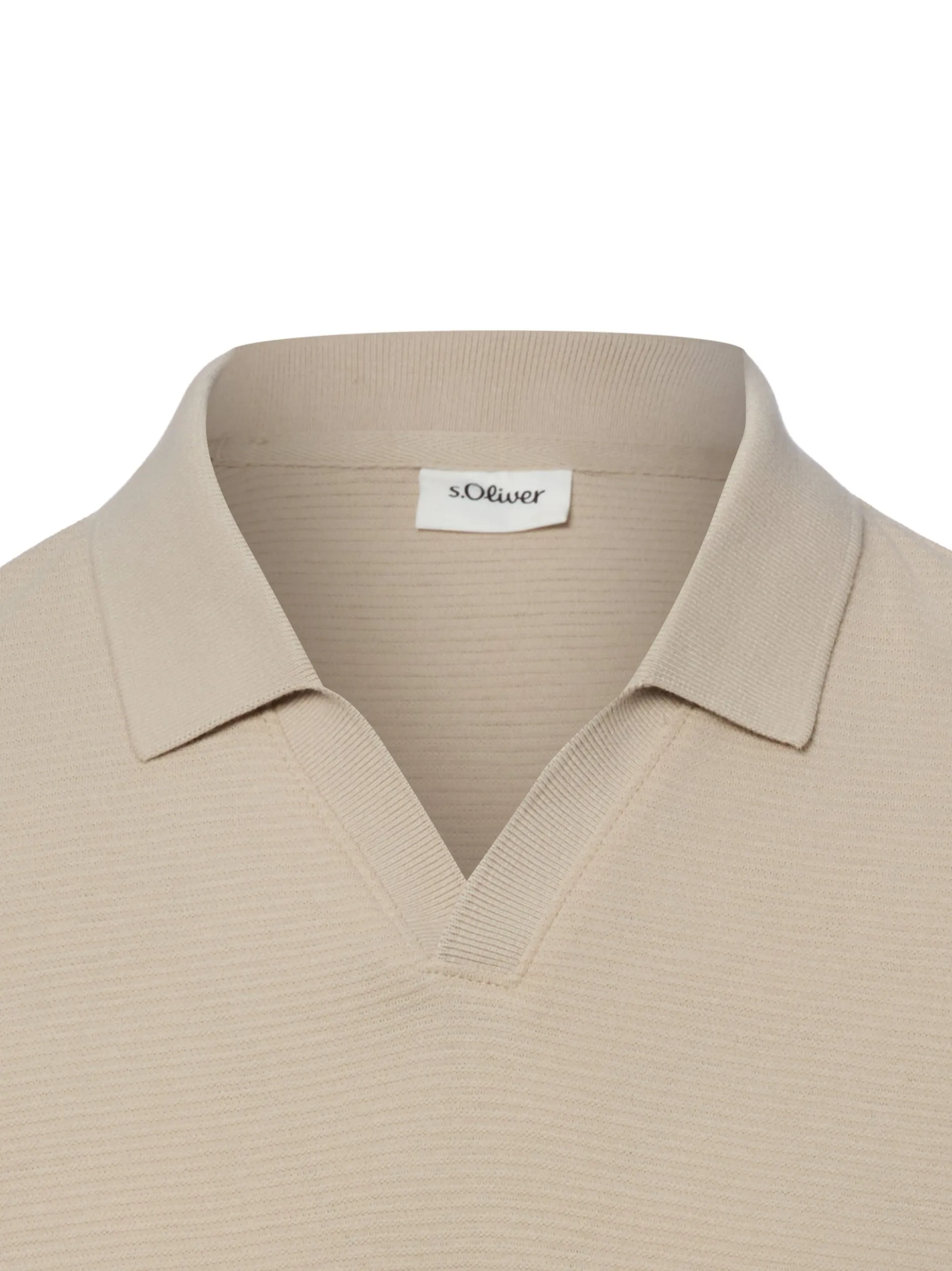 s.Oliver Herren Poloshirt in taupe - Ärmel: kurzarm