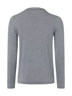 s.Oliver Herren Pullover in marine weiß - Ärmel: langarm