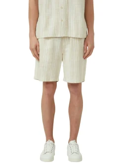 s.Oliver Herren Shorts in ecru beige - Länge: kurz