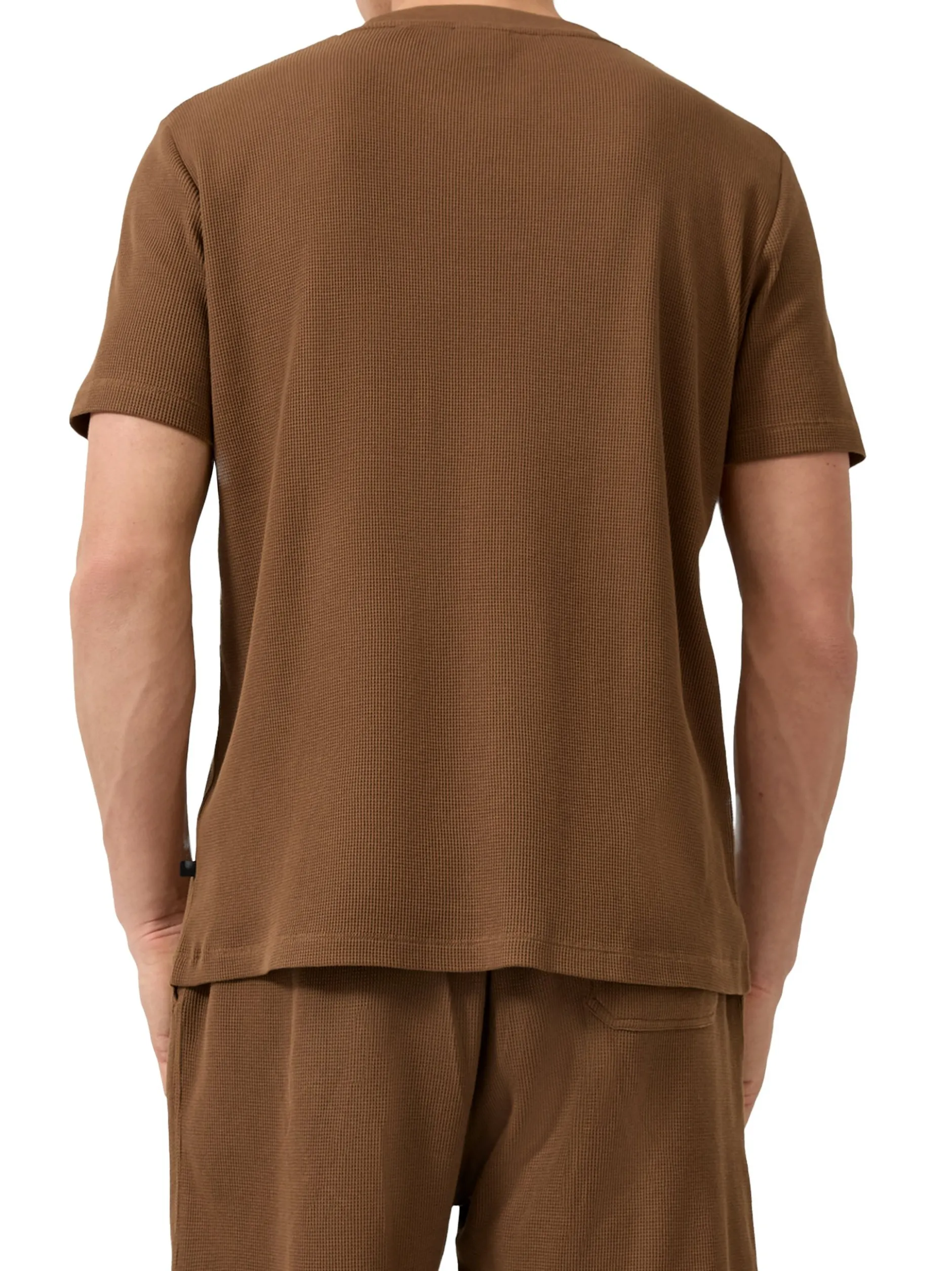 s.Oliver Herren T-Shirt in braun - Ausschnitt: Rundhals