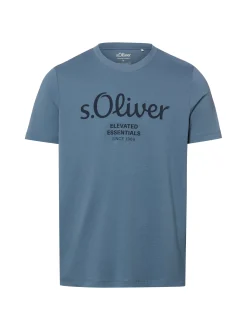 s.Oliver Herren T-Shirt in indigo - Ausschnitt: Rundhals