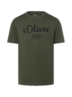 s.Oliver Herren T-Shirt in khaki schwarz