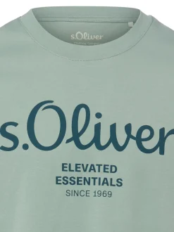 s.Oliver Herren T-Shirt in mint - Ausschnitt: Rundhals