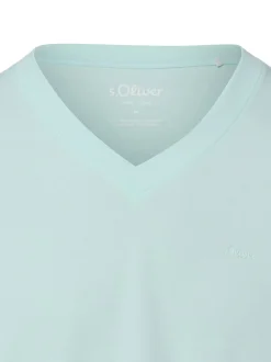 s.Oliver Herren T-Shirt in mint - Ärmel: kurzarm
