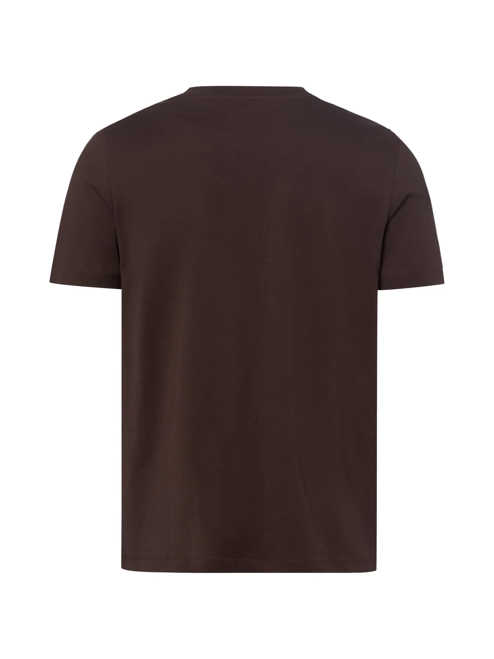 s.Oliver Herren T-Shirt in schoko - Ausschnitt: Rundhals