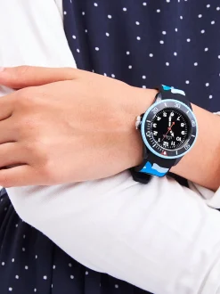 s.Oliver Jungen Armbanduhr - Camouflage in blau