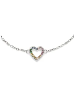 s.Oliver Mädchen Armband - Rainbow Heart in silber