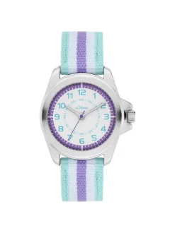 s.Oliver Mädchen Armbanduhr - Color Stripes in mehrfarbig