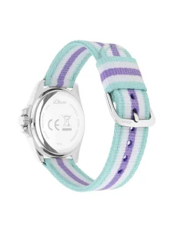 s.Oliver Mädchen Armbanduhr - Color Stripes in mehrfarbig