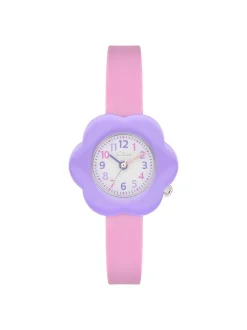 s.Oliver Mädchen Armbanduhr - Flower Power in rosa