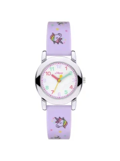 s.Oliver Mädchen Armbanduhr - The Joy Time in lila