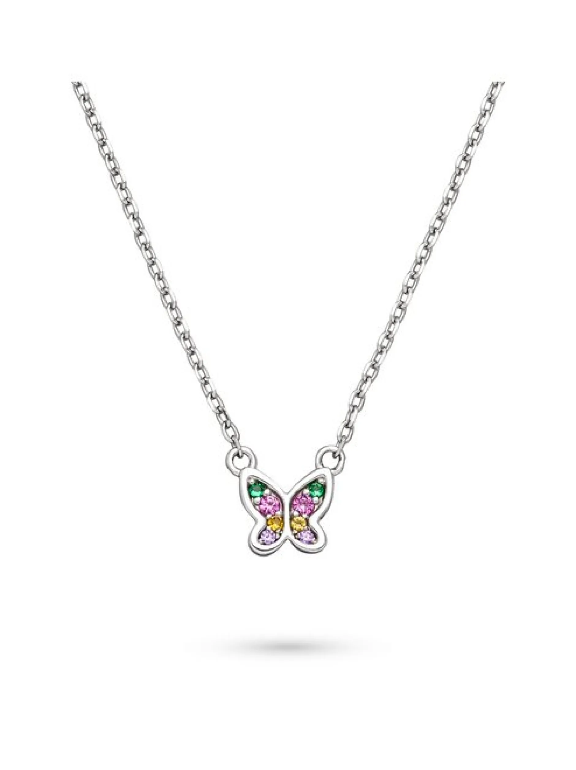 s.Oliver Mädchen Halskette - Butterfly in silber