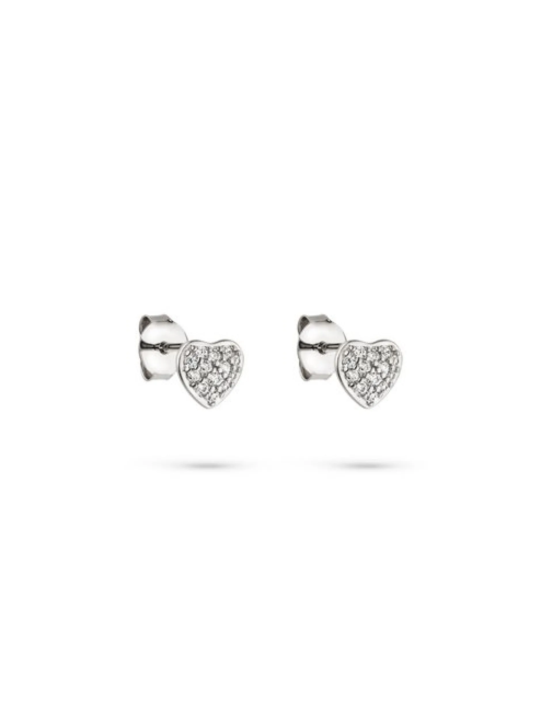 s.Oliver Mädchen Ohrstecker - Heart in silber weiß